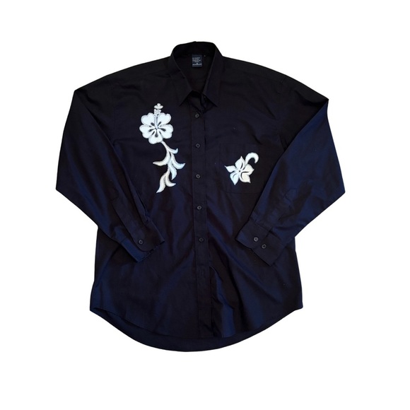 Topman Other - Topman Black Floral Embroidered Men's Shirt